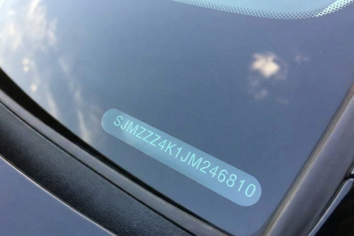 numer vin za szybą